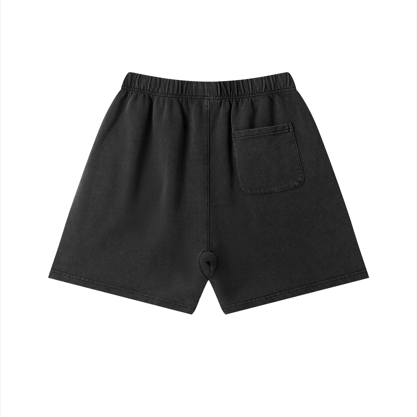 Black shorts with a pocket on a white background