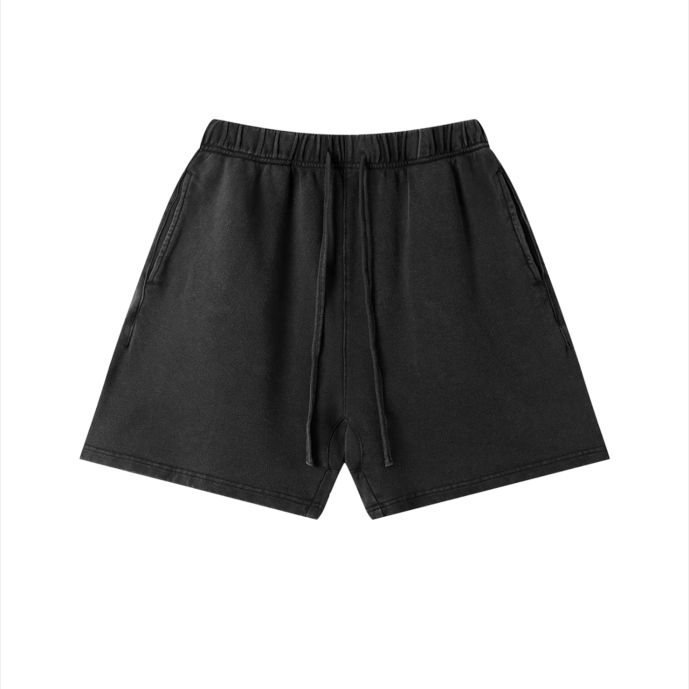 Black shorts on a white background