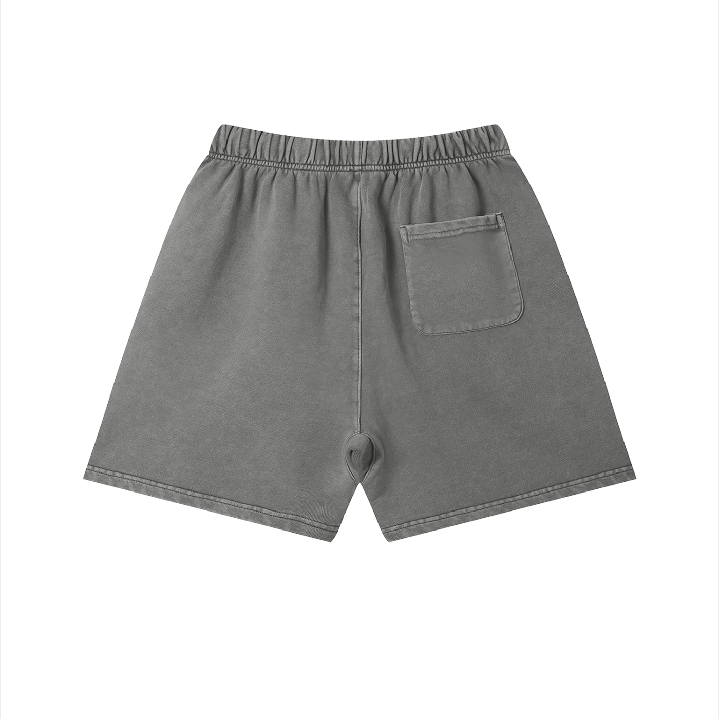 Gray shorts with a pocket on a white background