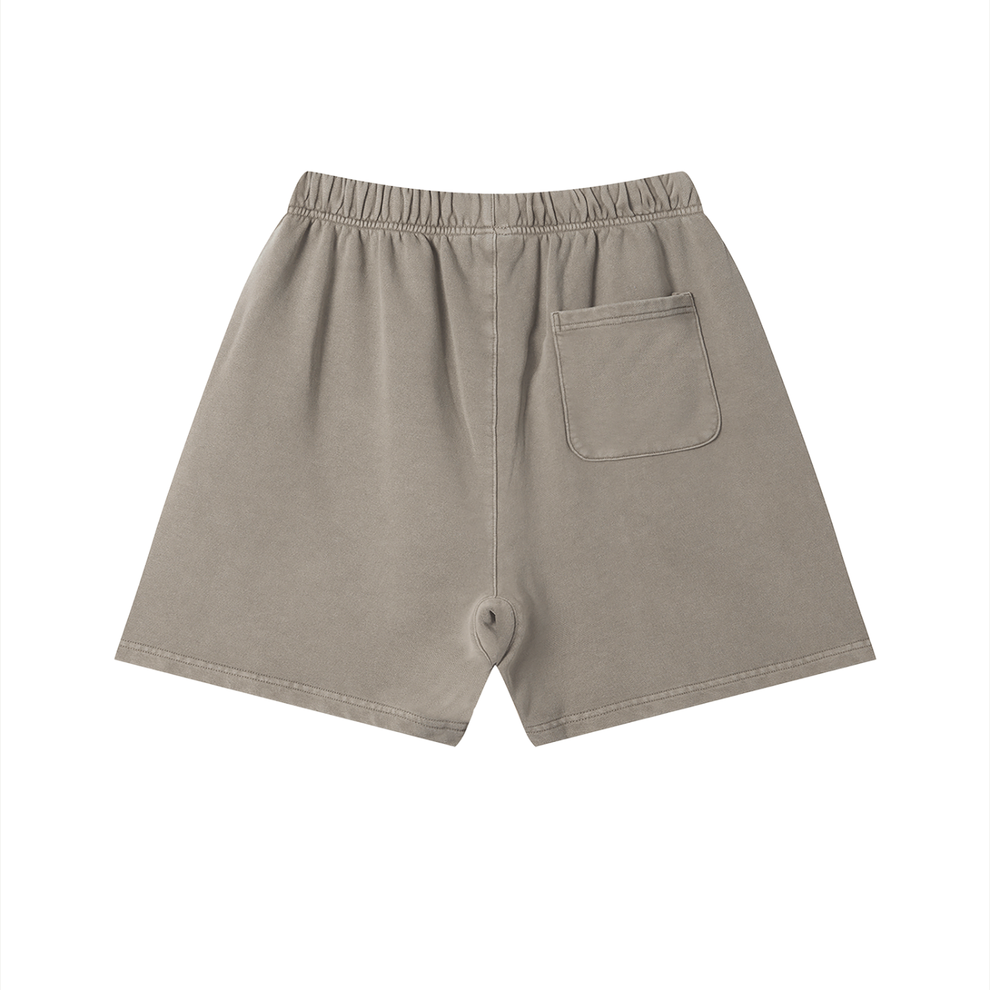 Beige shorts with a pocket on a white background