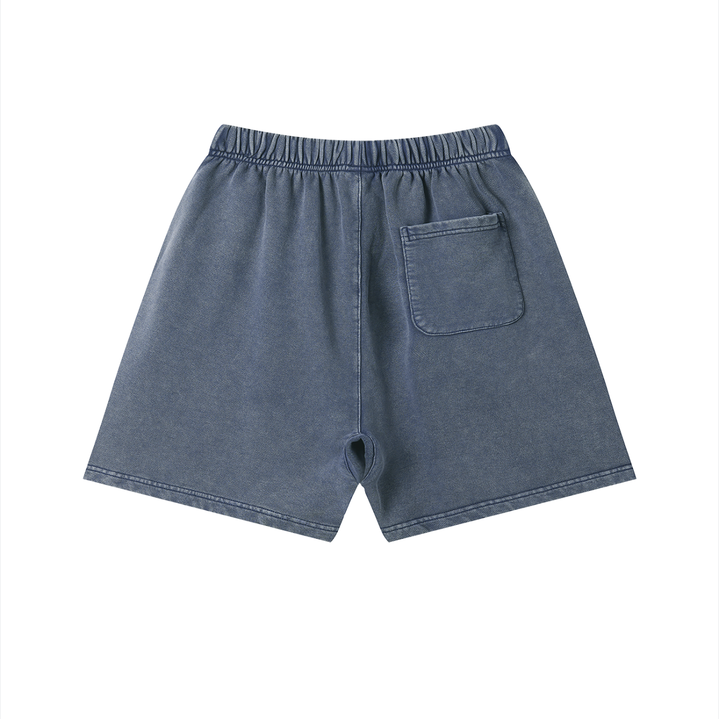 Blue shorts with a pocket on a white background