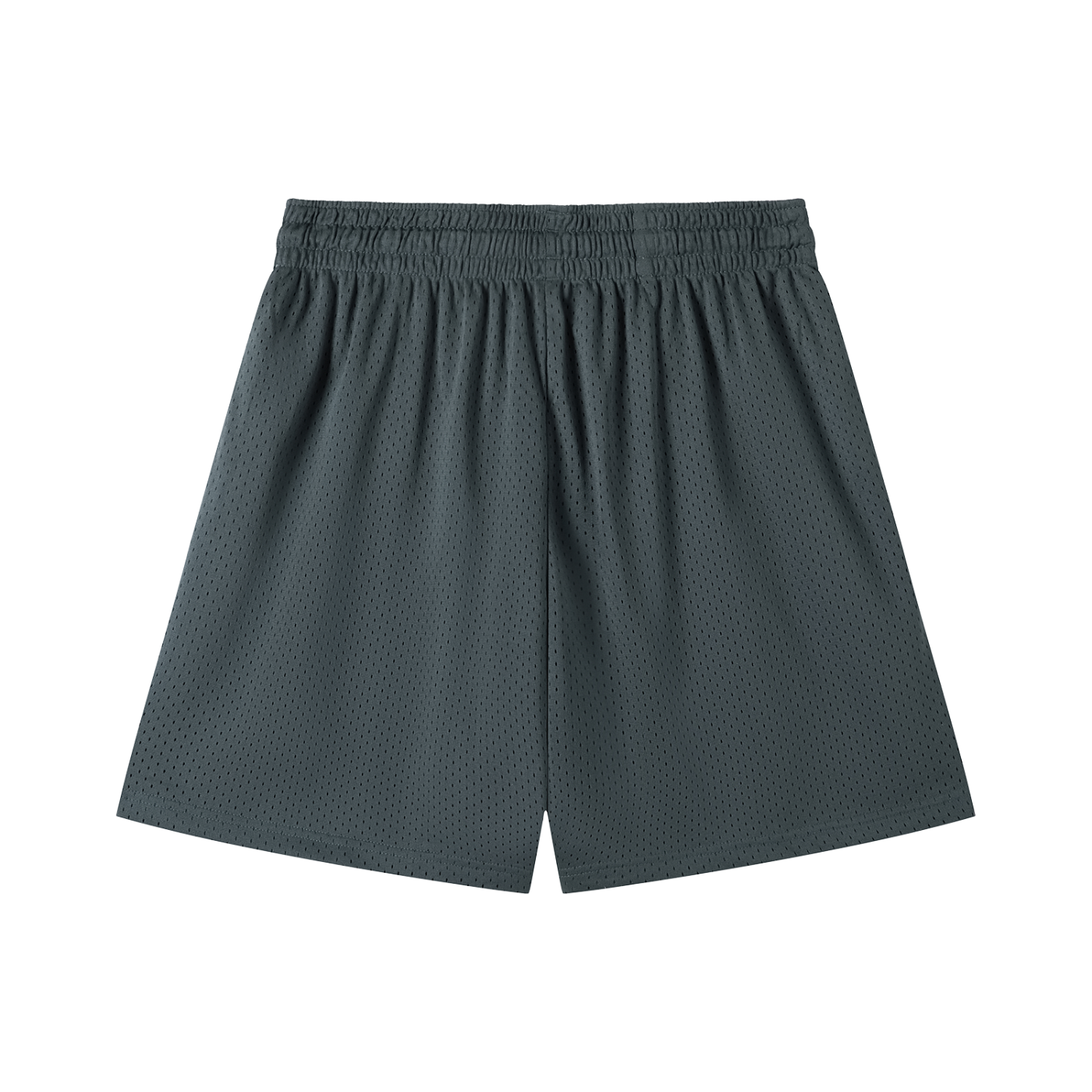 Dark gray shorts on a white background