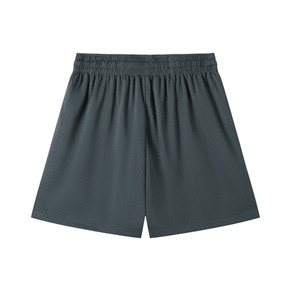 Dark gray shorts on a white background