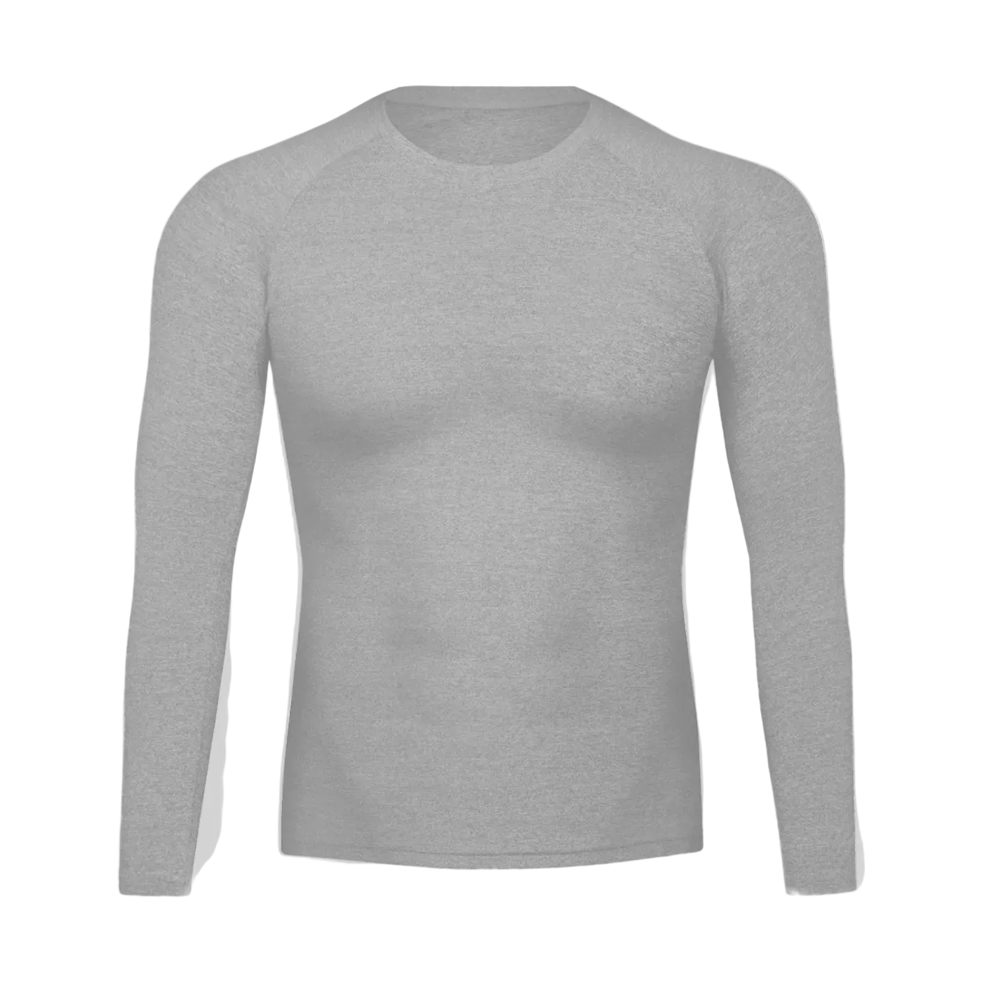 Gray long-sleeve shirt on a white background