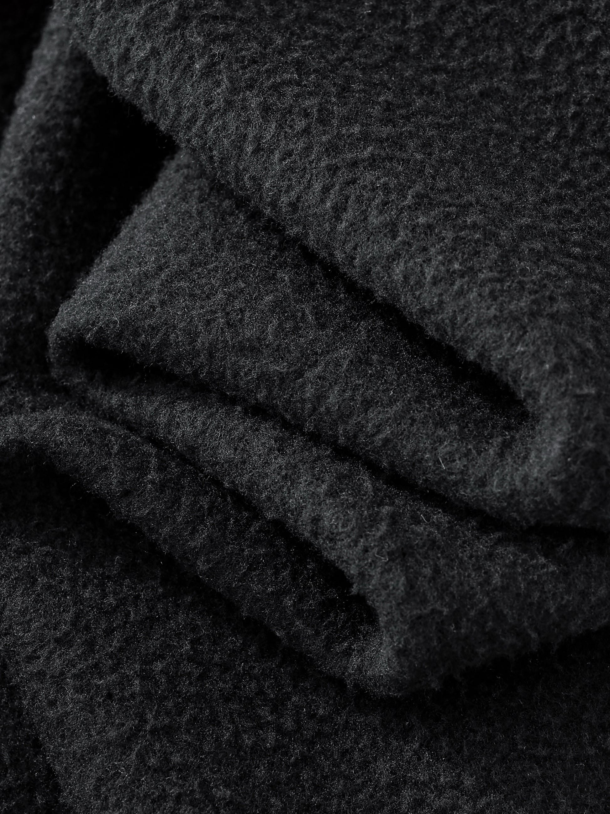 Fabric swatch of the Future-Homme Ombre Effect Fleece Sweatpants in black 