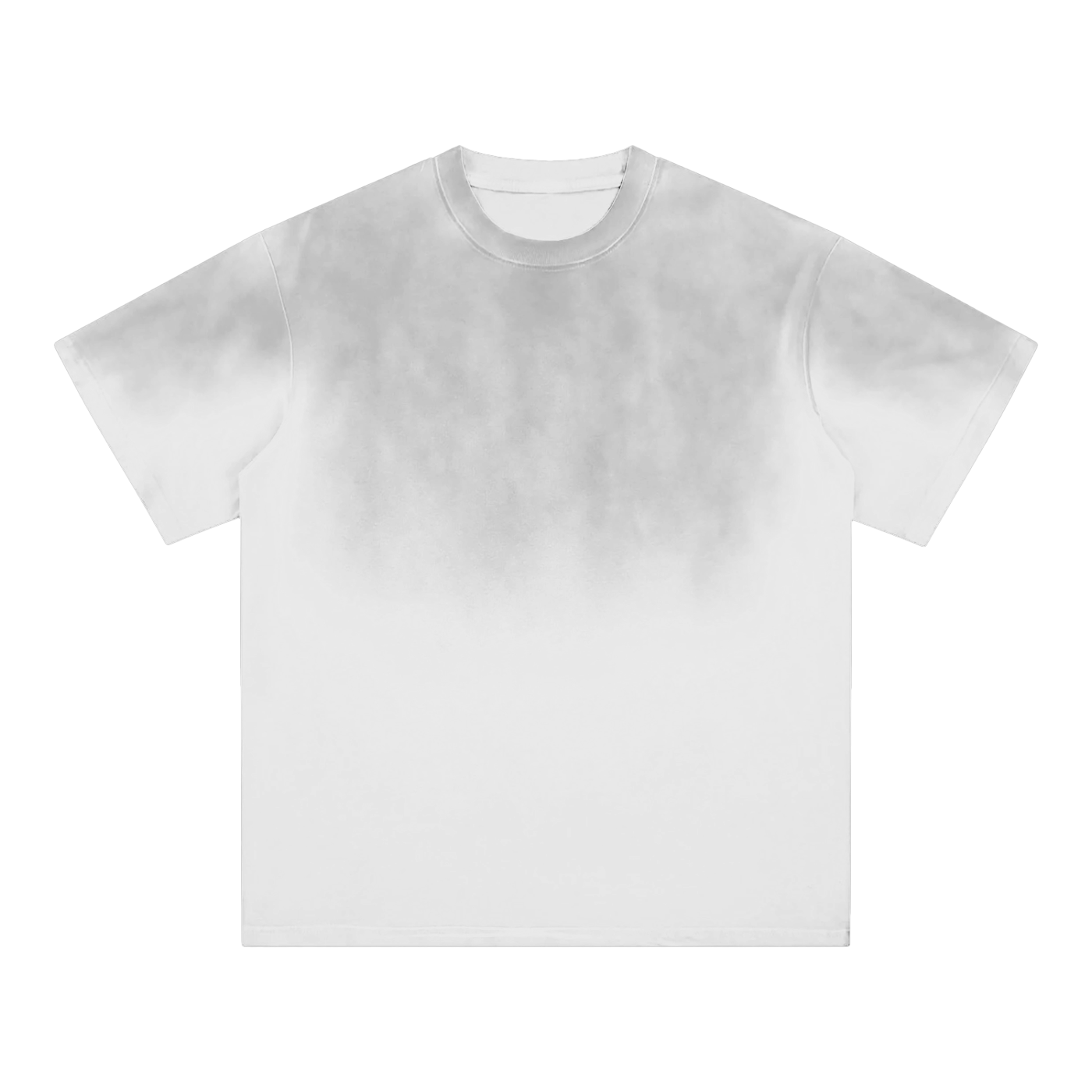 Flat lay of the Future-Homme ombre Effect t-shirt in white front side on a white background 