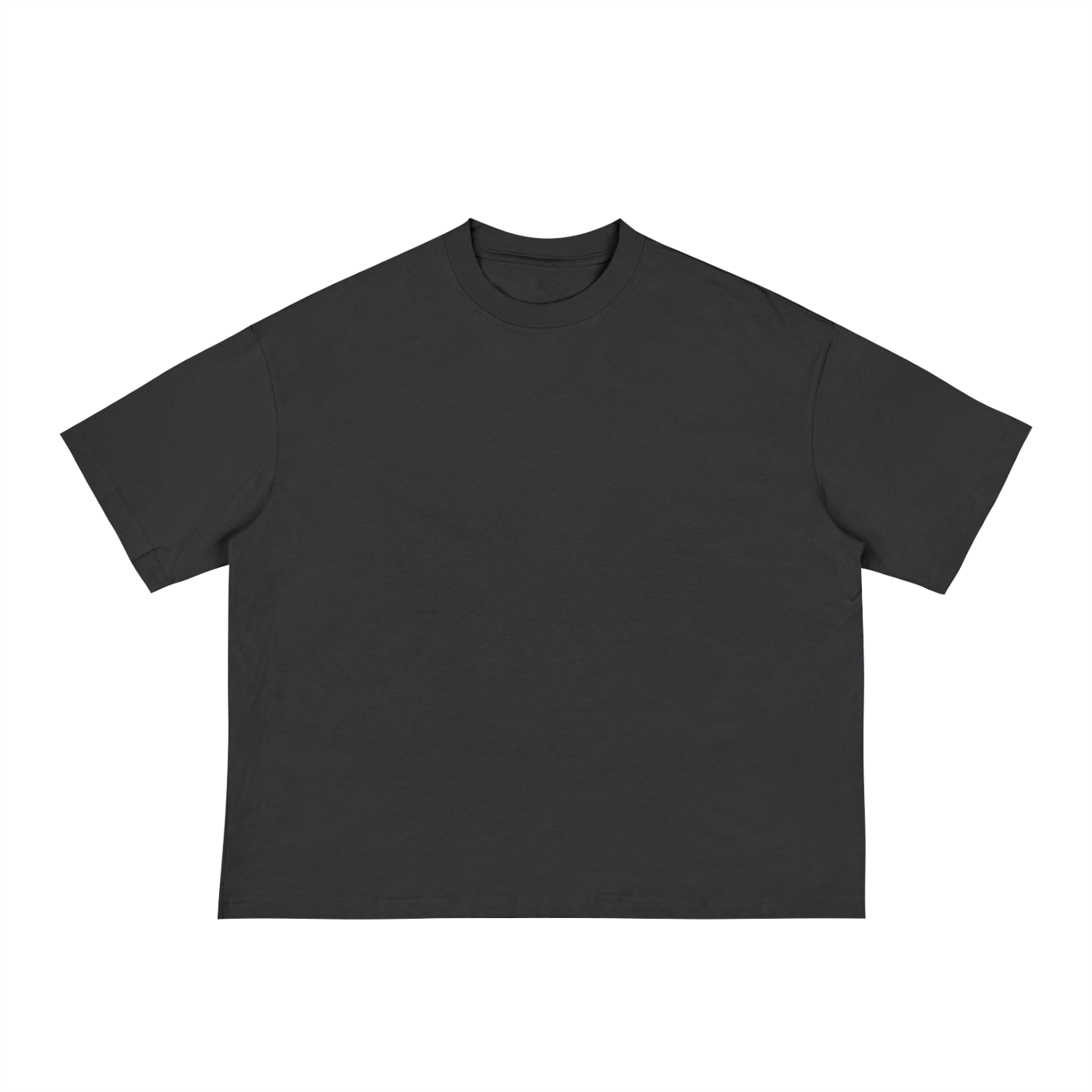 Flat lay of the sustainable Future-Homme Philosophy Graphics classic boxy tee in black front side solid on a white background