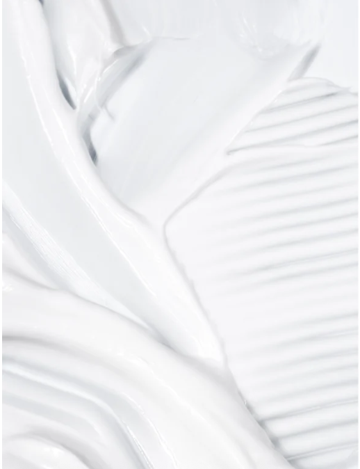 Close up of conditioner texture in white. 