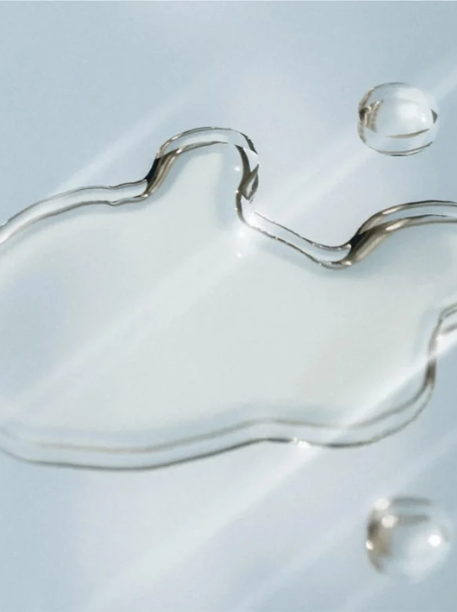 close-up of product liquid. 