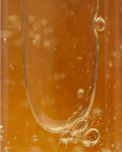 Close-up of product liquid. 