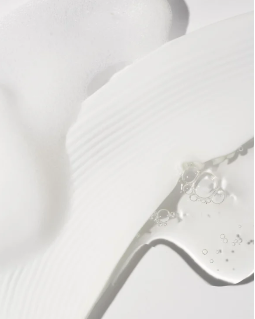 Close-up texture of the Sensitive Skin Face & Body wash. 