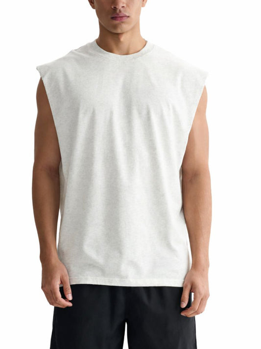 Motion Raw Edge Cotton Tank Top - 230 GSM