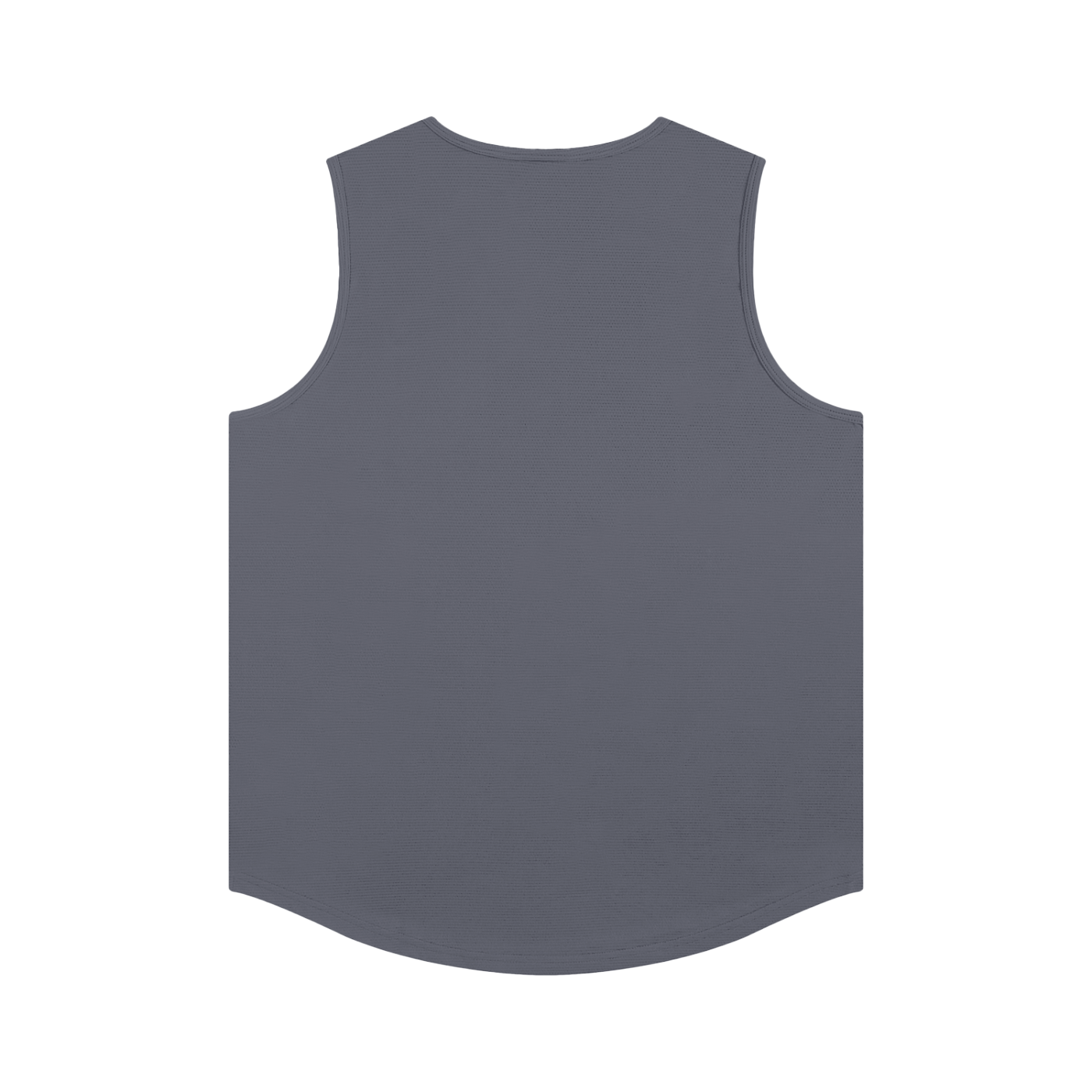 Gray sleeveless technical knit sport jersey on a white background