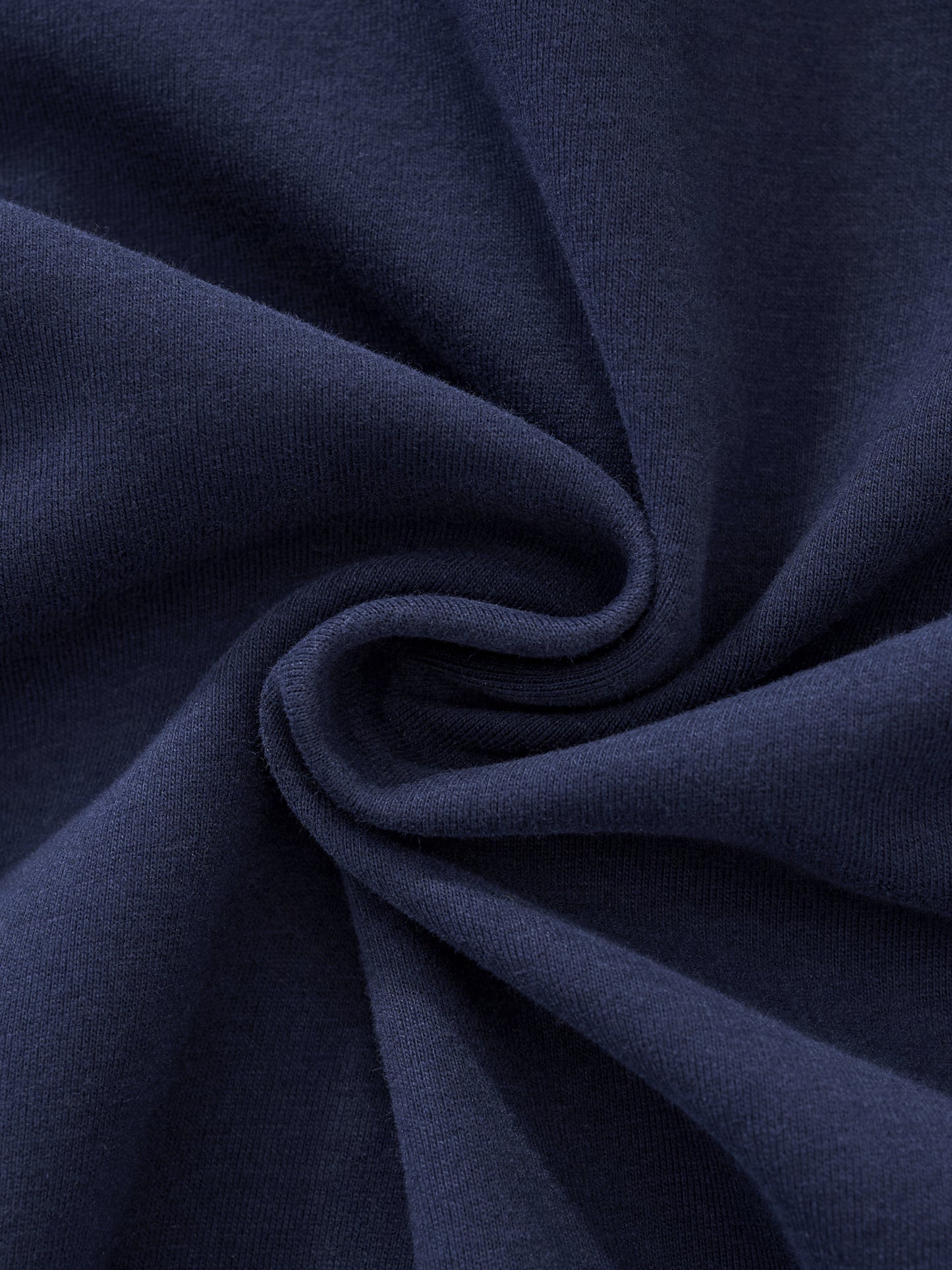 A flat lay of a Future-Homme blue Track Zip up Jacket 340 GSM sustainably made-to-order up close fabric swatch 