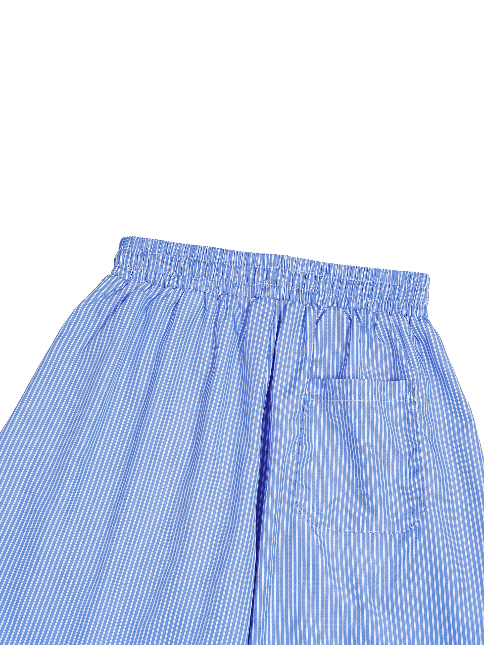 Blue striped pants on a white background