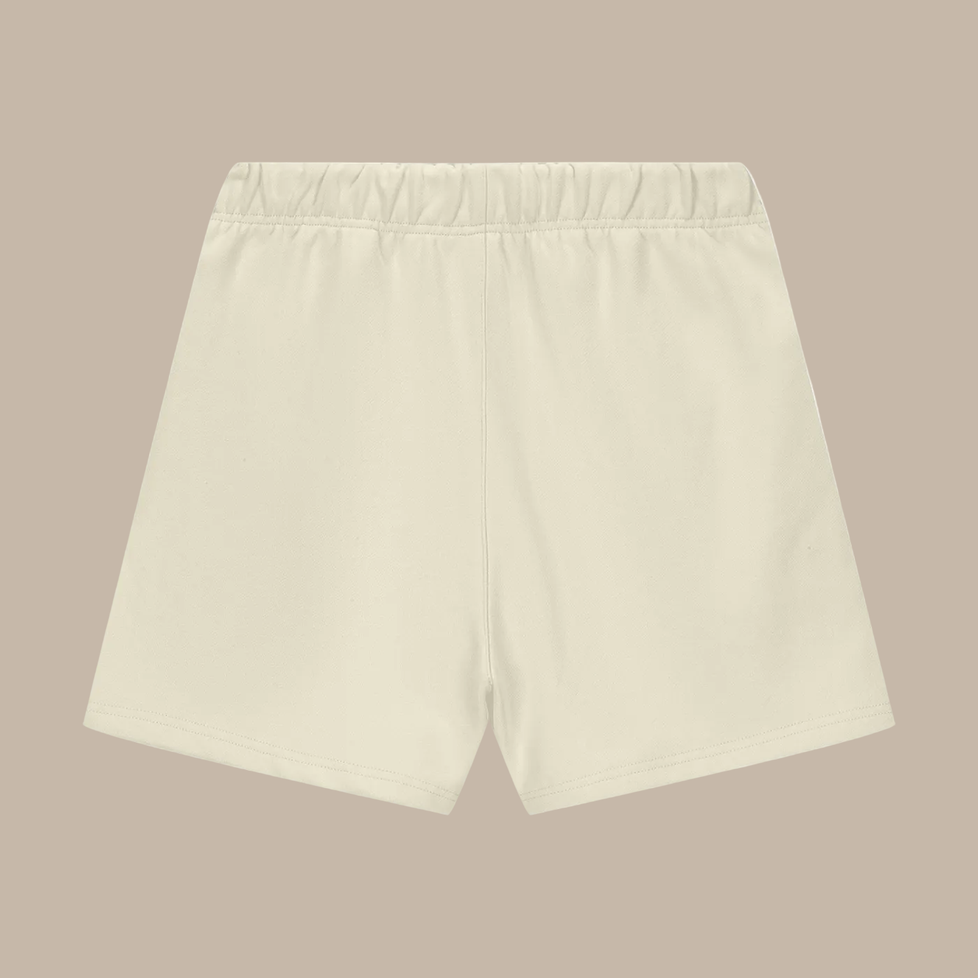 Beige shorts on a white background