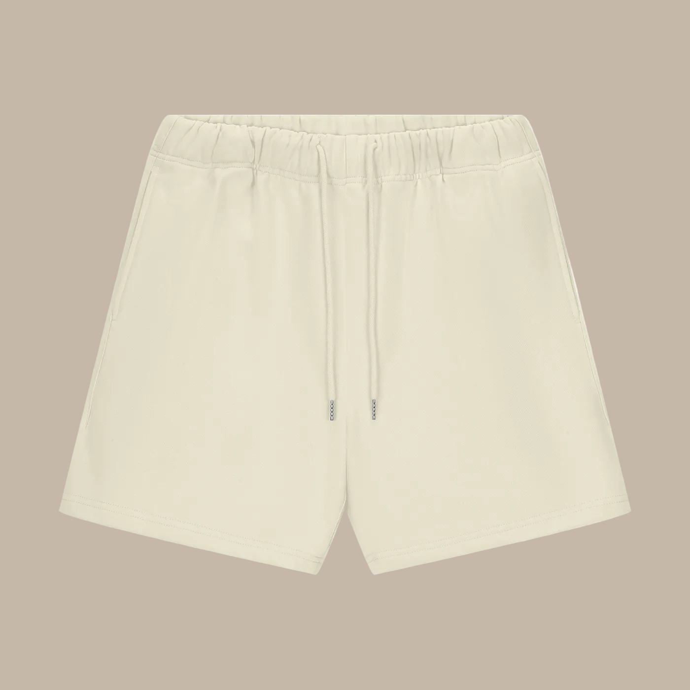 Beige shorts on a white background
