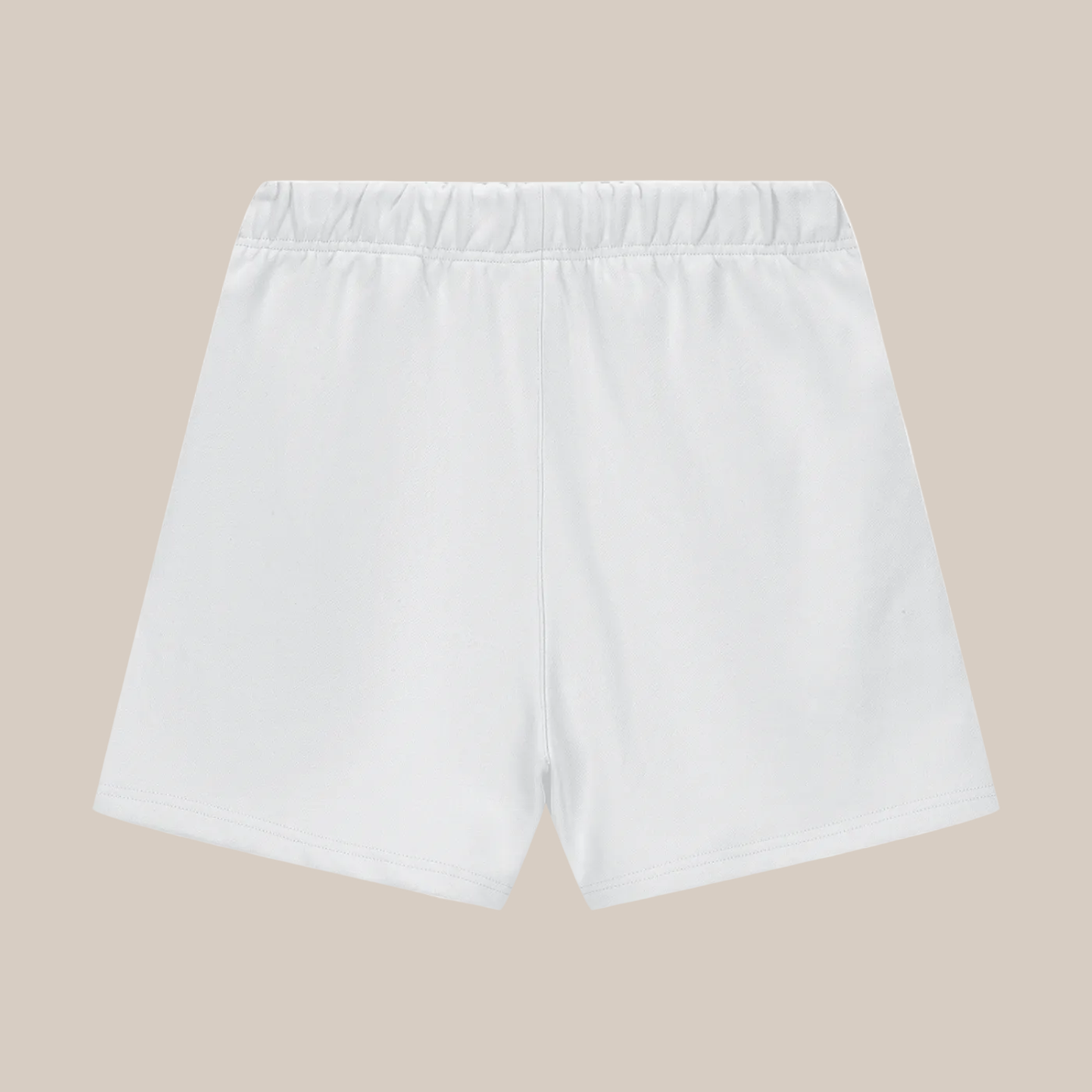 White shorts on a beige background