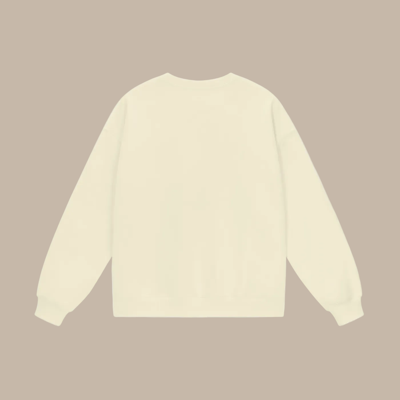 Beige long-sleeve shirt on a white background