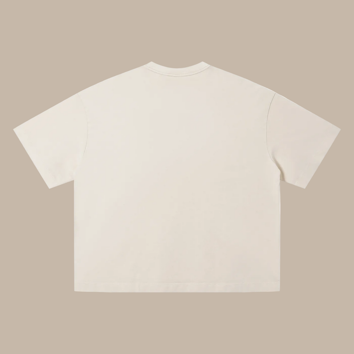 Beige t-shirt on a white background
