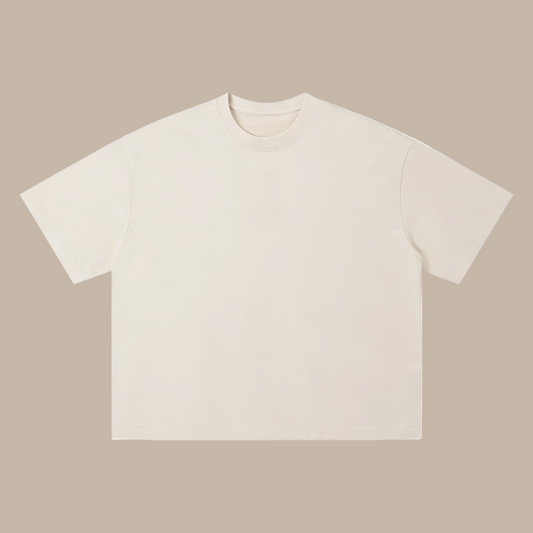 Beige t-shirt on a white background