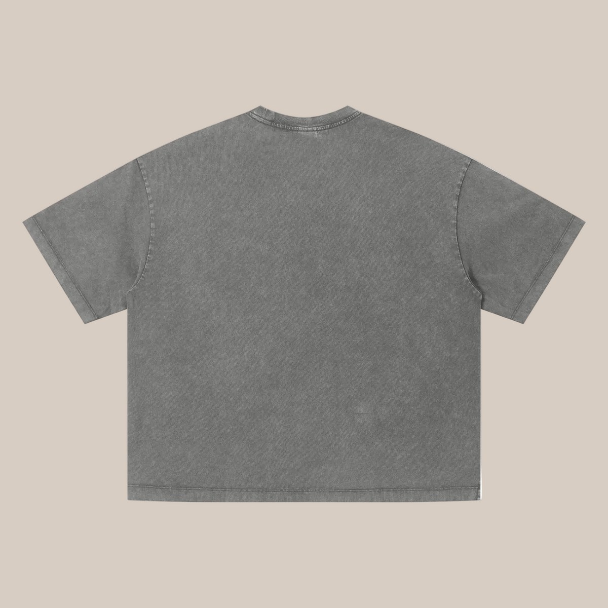 Green t-shirt on a beige background