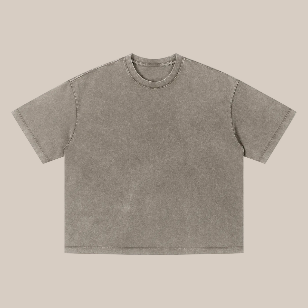 Plain brown t-shirt on a beige background