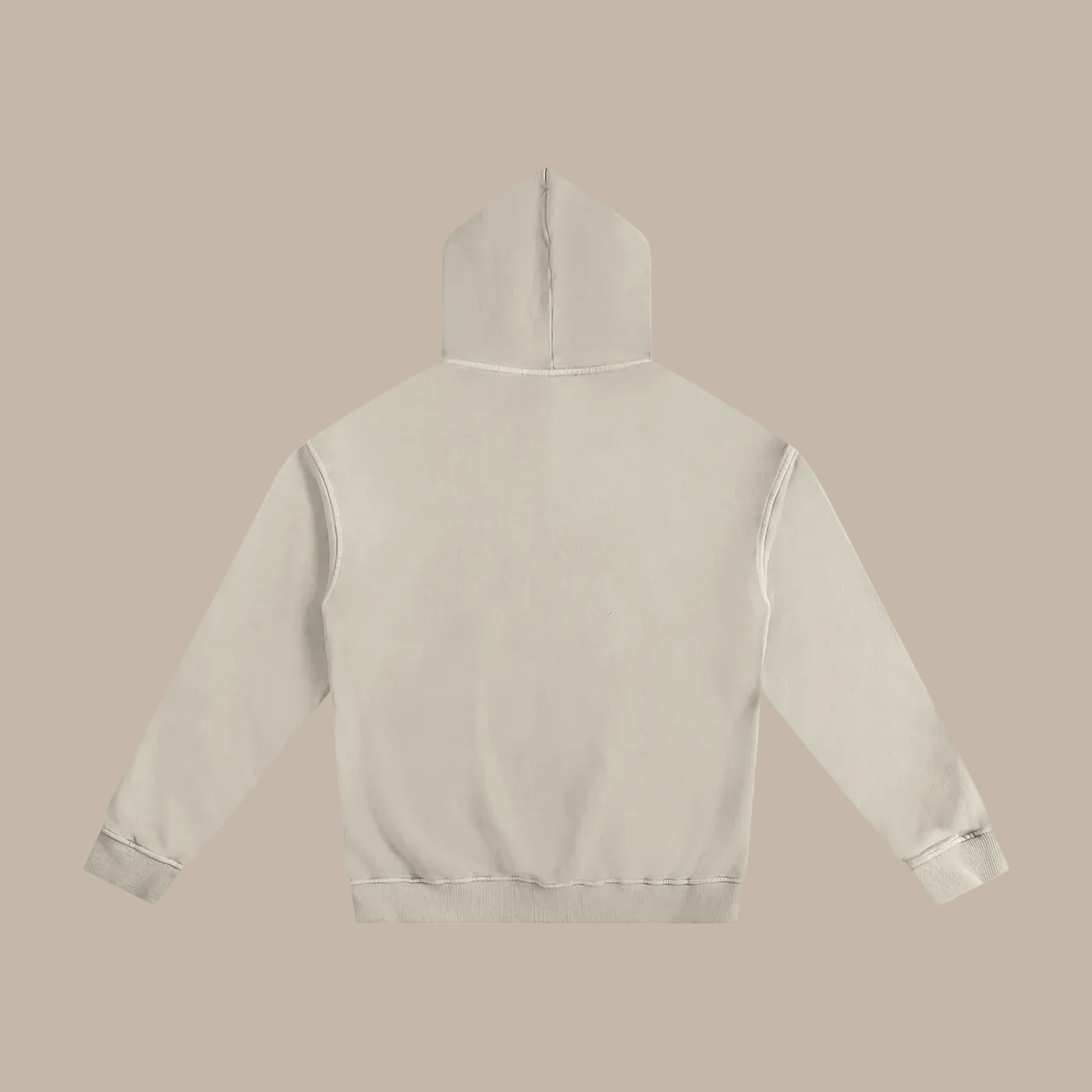 Beige hoodie on a white background