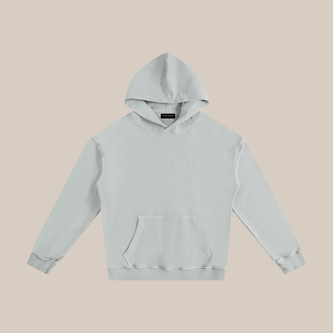 Light gray hoodie on a white background