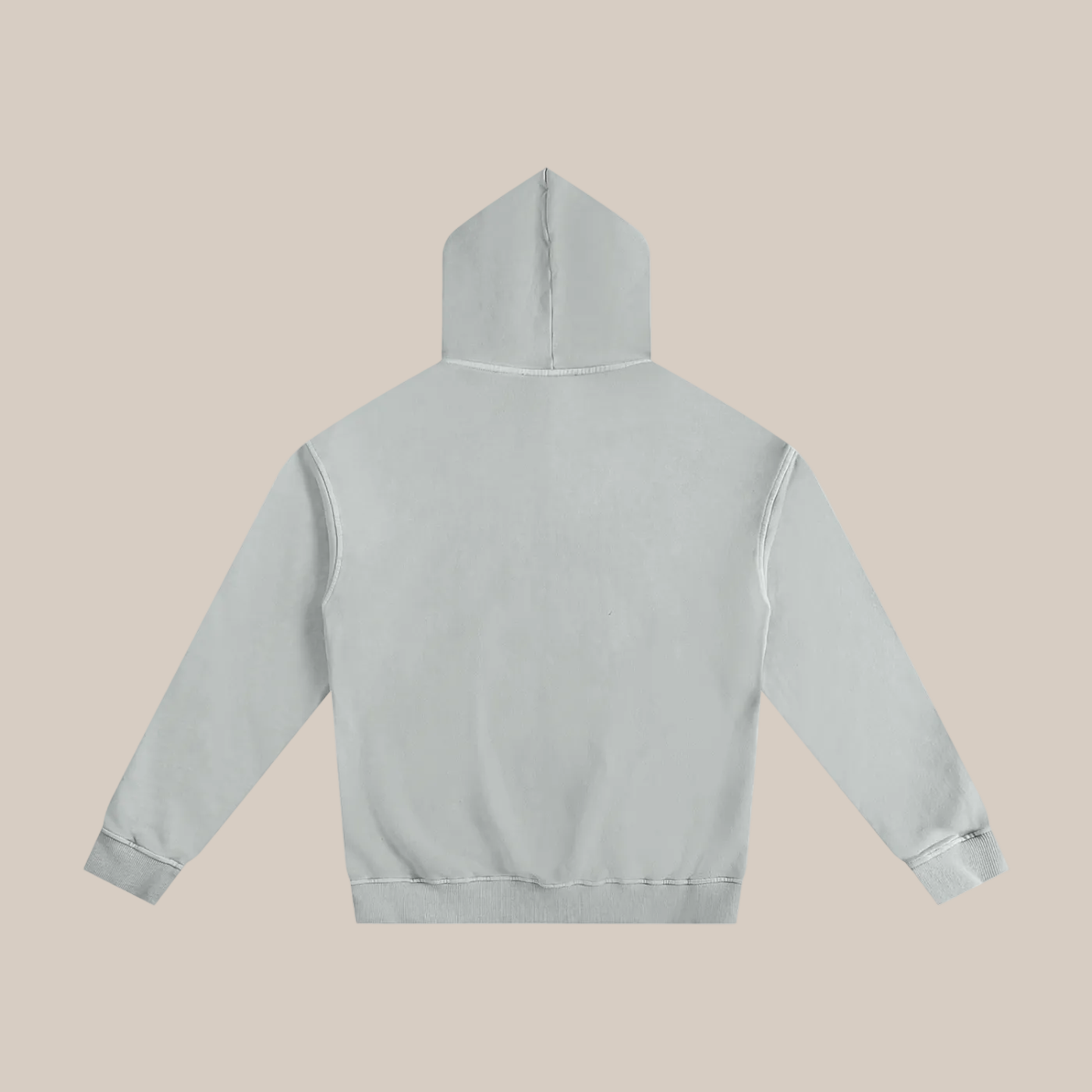 Light gray hoodie on a white background