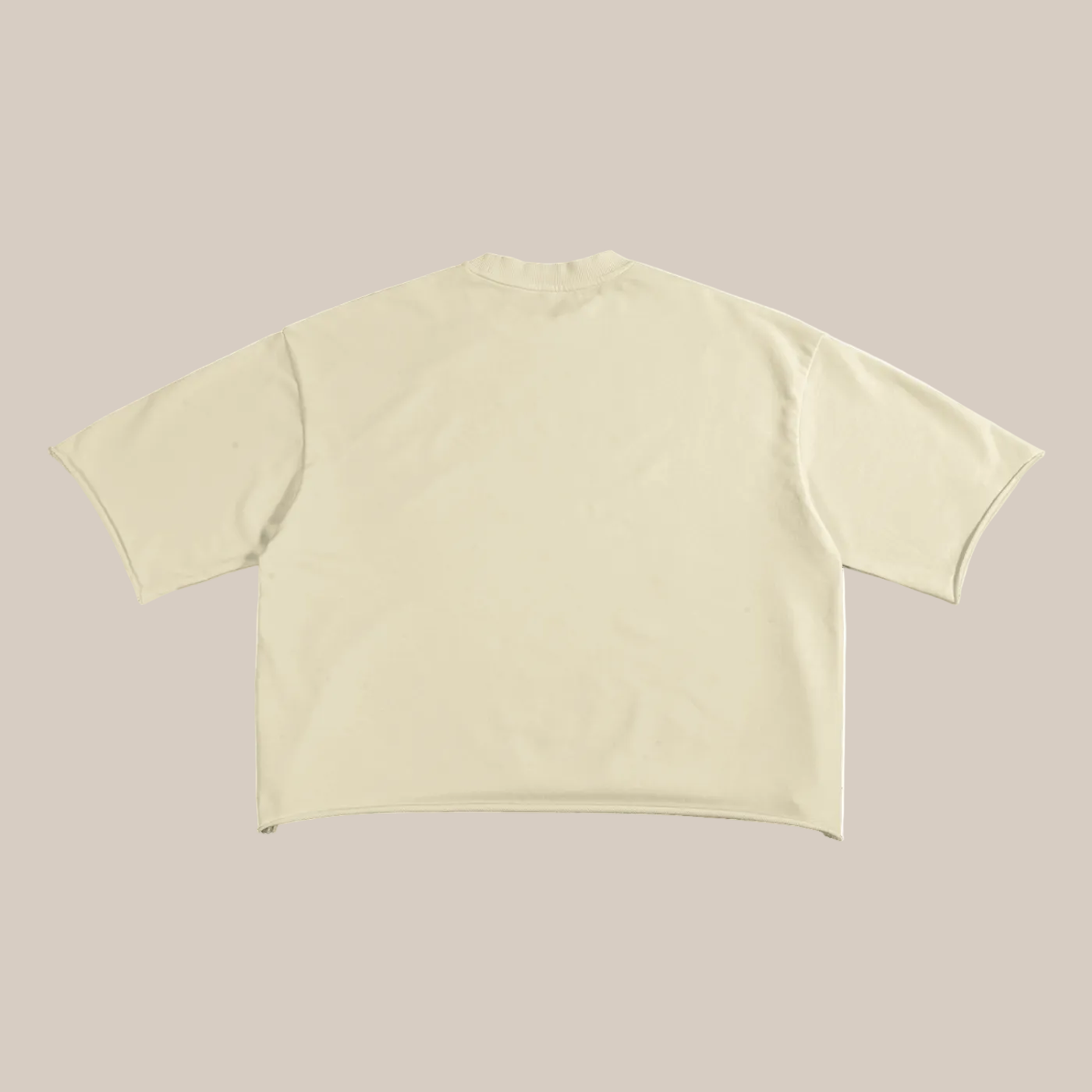 Beige t-shirt on a beige background