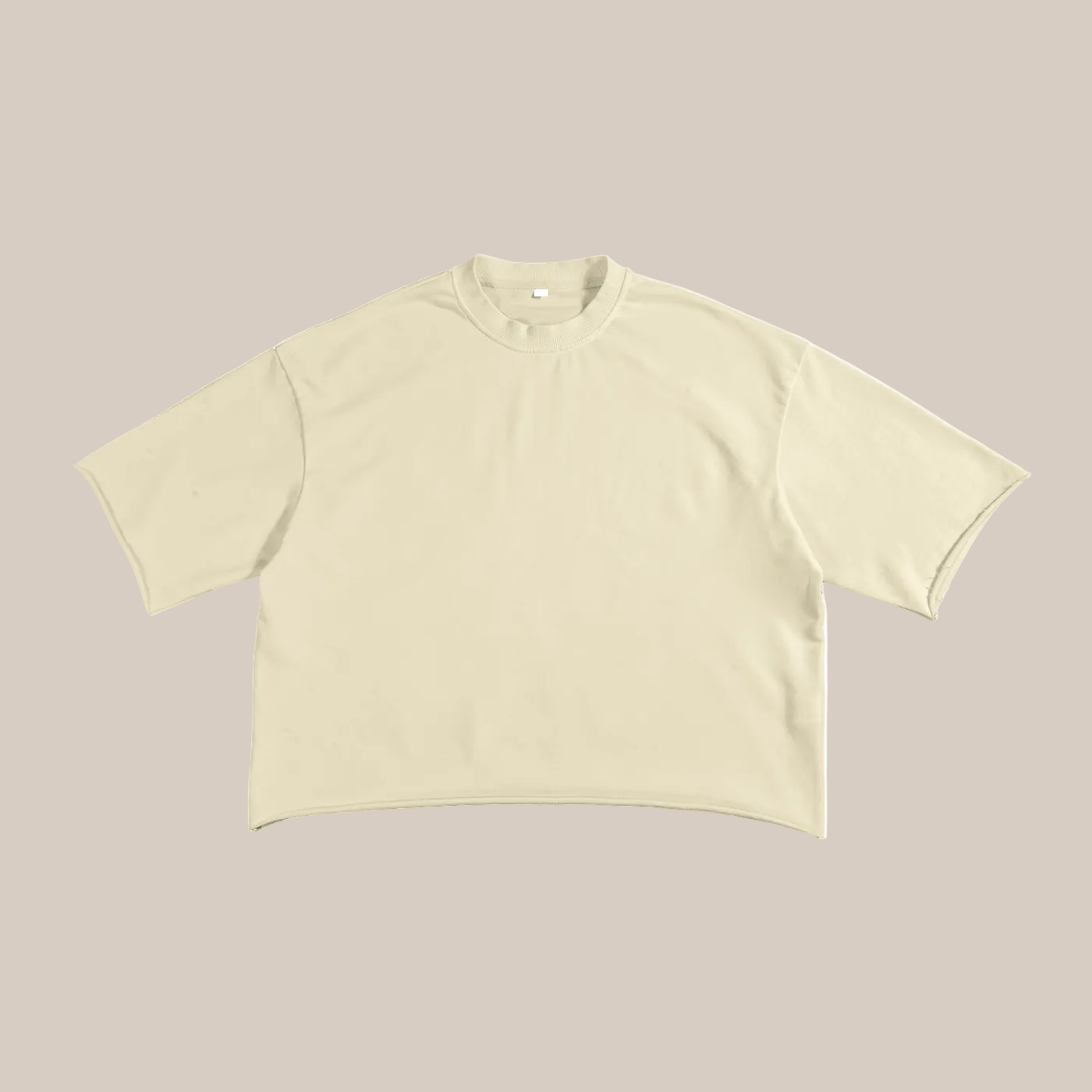 Beige t-shirt on a beige background