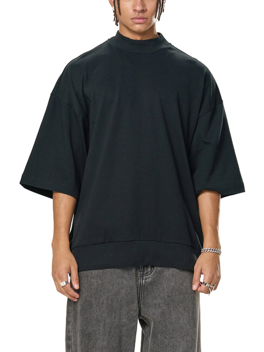 Heavyweight Oversized Mock Neck Tee