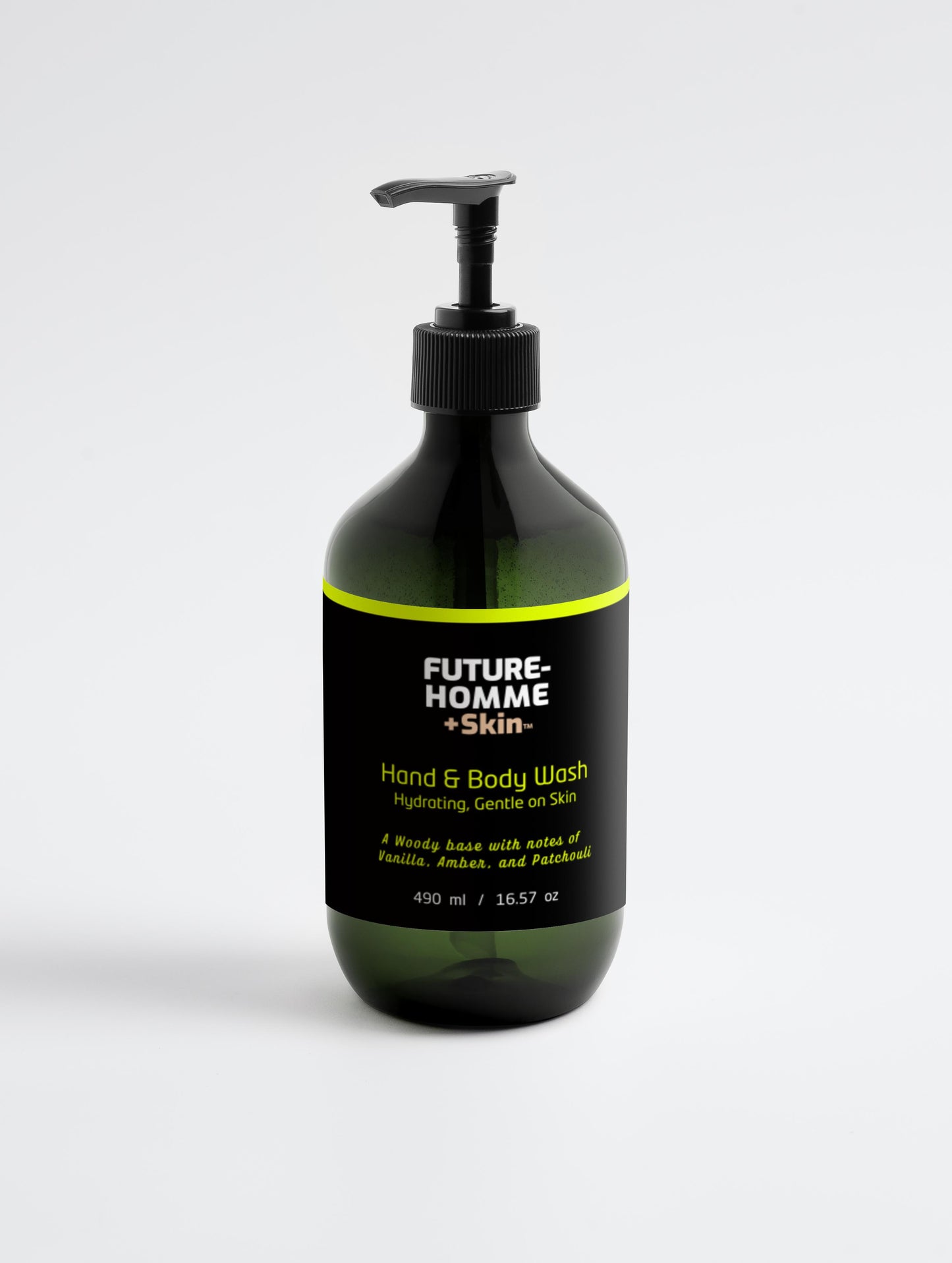 Hand & Body Wash, Patchouli & Amber Vanilla  16.57 fl oz (490 ml)