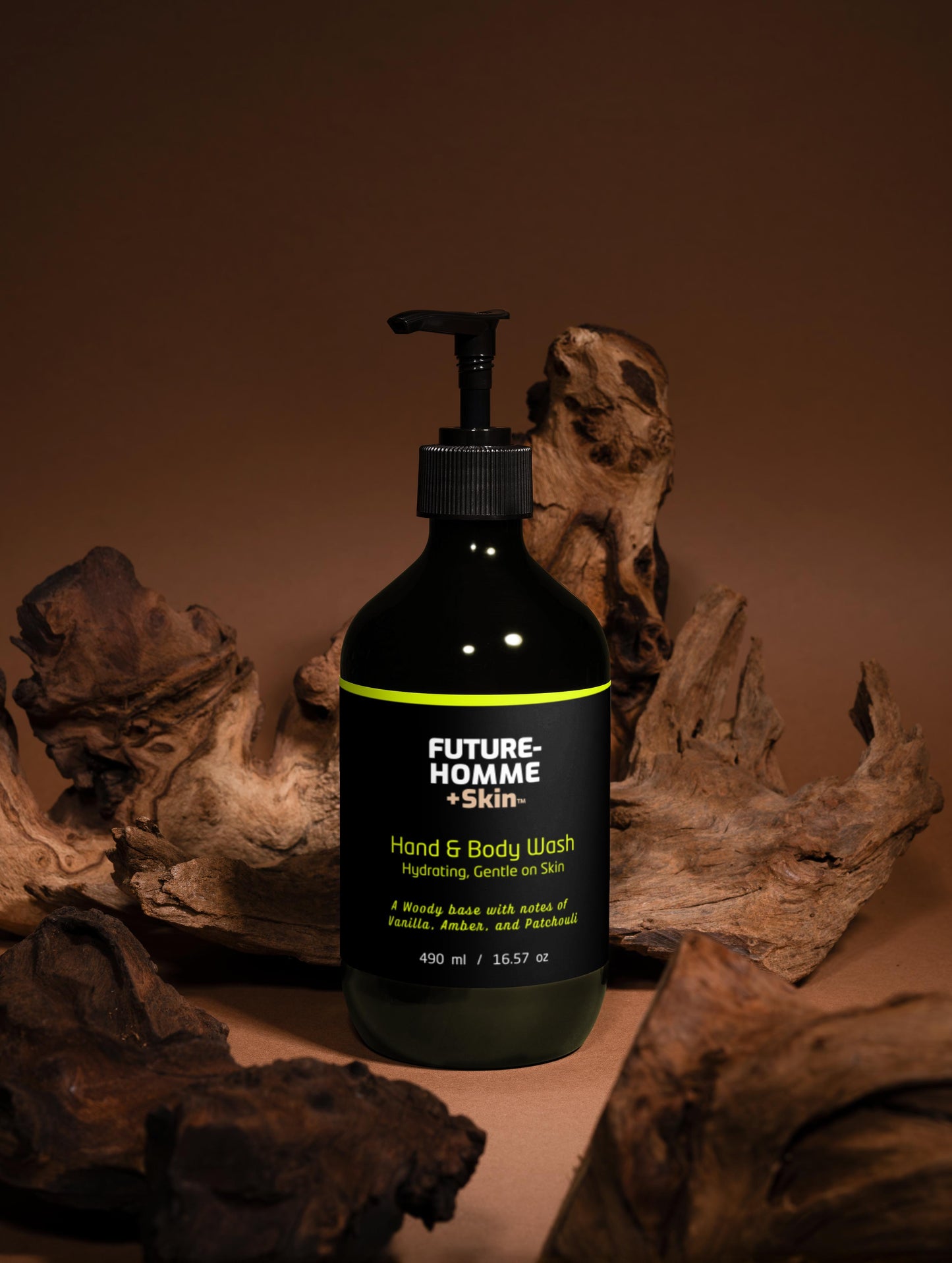 Hand & Body Wash, Patchouli & Amber Vanilla  16.57 fl oz (490 ml)